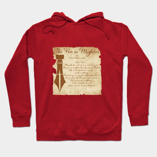 The Pen is Mightier Than the Sword Hoodie by i4ni Studio